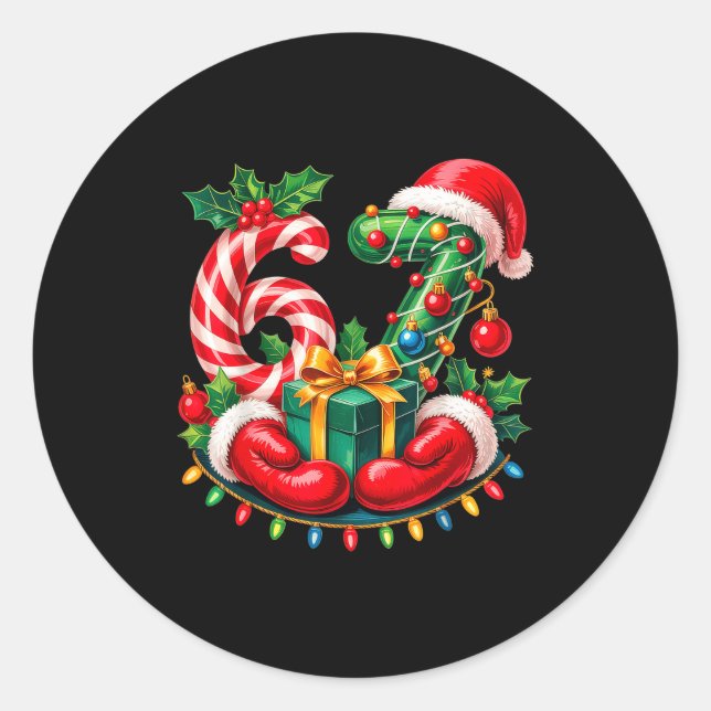 Adesivo 6 7 Meme 67 Gen Alpha 6-7 Hands Family Christmas  (Frente)