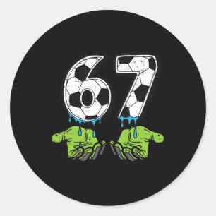 Adesivo 6 7 Meme Futebol Gotejamento Engraçado 67 Seis Set