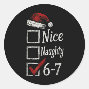 Adesivo 6-7 Meme Legal Indecente 67 Natal Rotação Cerebral