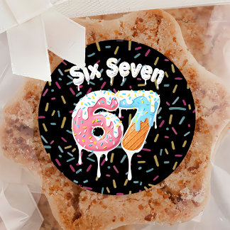 Adesivo 6 7 Meme Trend Six Seven Birthday Sticker