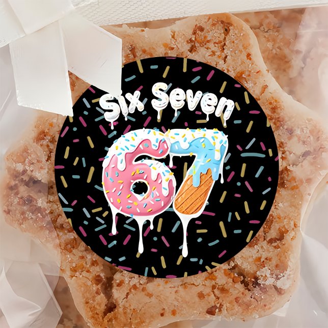 Adesivo 6 7 Meme Trend Six Seven Birthday Sticker (Criador carregado)