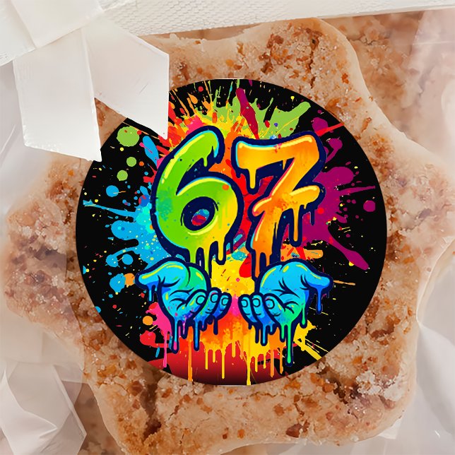 Adesivo 6 7 Meme Trend Six Seven Birthday Sticker (Criador carregado)