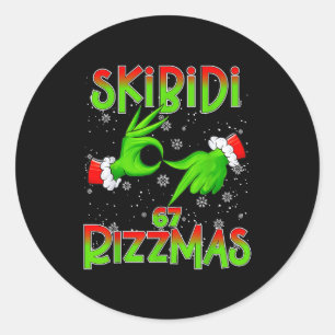 Adesivo 6 7 Natal Skibidi Rizzmas 67 Meme Gen Alpha Sl