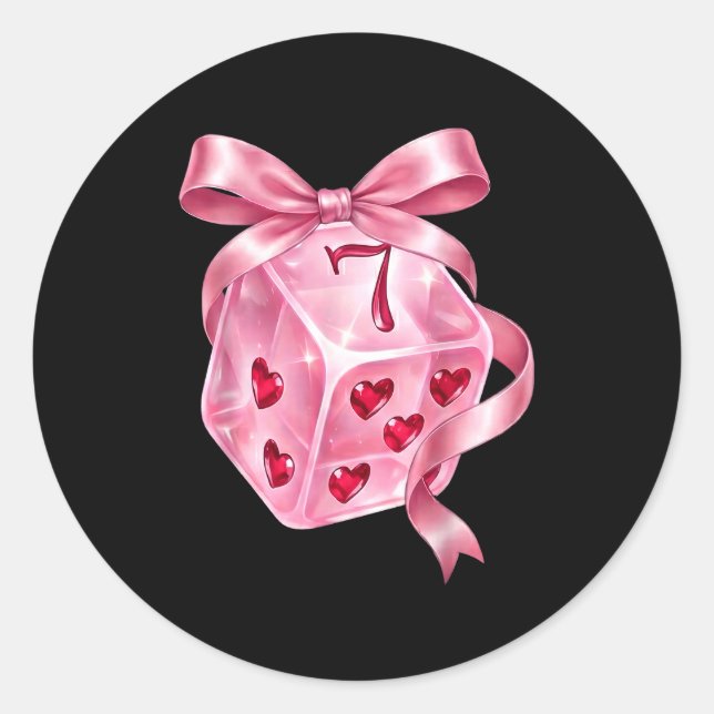Adesivo 6 7 Preppy Valentine Y2k Funny Coquette Nk Dice Bo (Frente)