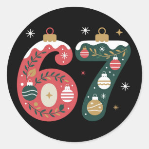 Adesivo 6 7 Seis Sete Geração Z Alpha Meme Girias Natal Bo