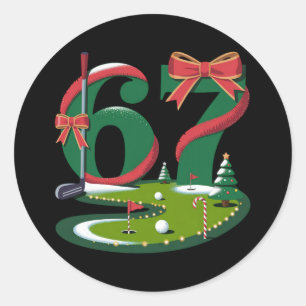 Adesivo 6 7 Seis Sete Golfe Geração Z Alpha Meme Natal Gol