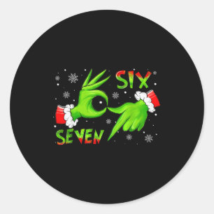 Adesivo 6 7 Seis Sete Mão Geração Z Alpha Meme Gíria Natal