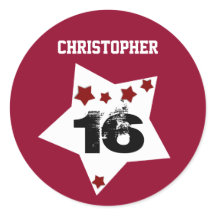 6 Aniversário Festivo Stars RED e BLACK A02