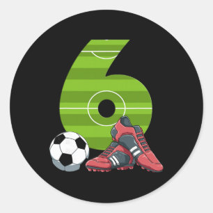 Adesivo 6 Aniversário Futebol Primeiro Aniversário Futebol