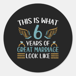 Adesivo 6 Anos De Casamento De 6 De Casamento Excelente