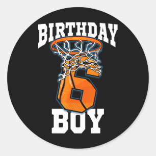 Adesivo 6 de Basquete de 6 Anos