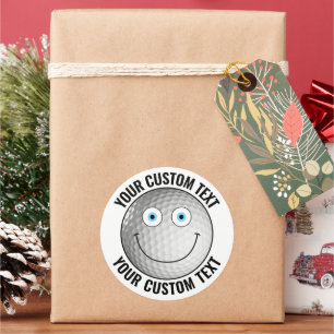 Adesivo 6 Golf Ball Personalizado Texto Personalizado Face