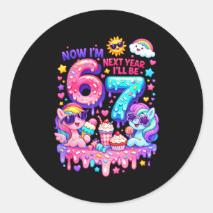 Adesivo 6 no próximo ano será 7 pônei colorido 67 meme ani