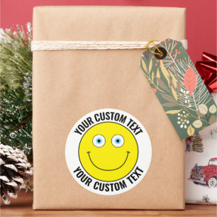 Adesivo 6 Olhos Azuis AMARELOS Personalizados