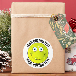 Adesivo 6 Pickleball Texto Personalizado Face Feliz