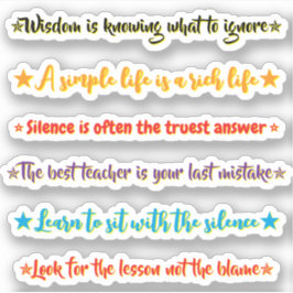 Adesivo 6 Wise Quotes | Motivational & Inspirational