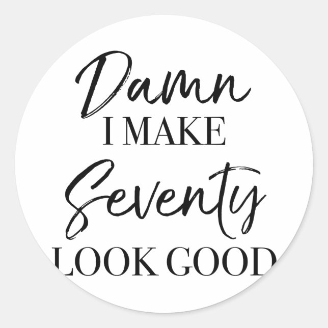 Adesivo 70 Atitude de Aniversário (Frente)