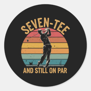 Adesivo 70 Birthday Golfer Humor Golf Pun Sete Golfe