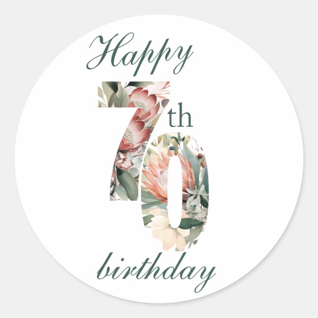 Adesivo 70 Round Sticker (Frente)