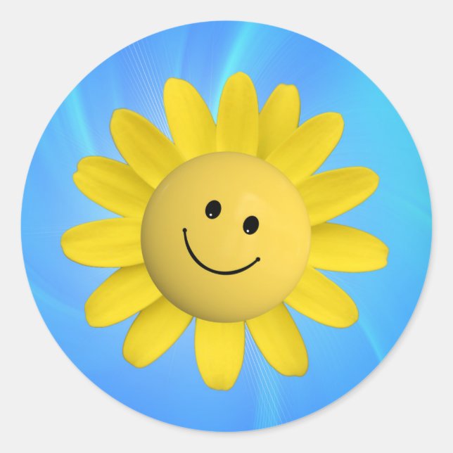 ADESIVO 720227 FLOWER SUN FLOWER SMILIE FACE CARTOON GRAPH (Frente)