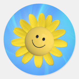 ADESIVO 720227 FLOWER SUN FLOWER SMILIE FACE CARTOON GRAPH