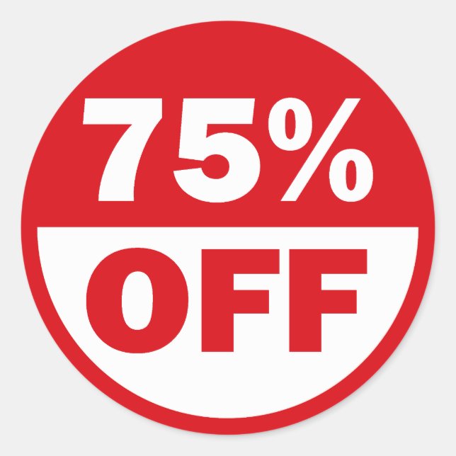 ADESIVO 75% OFF (Frente)