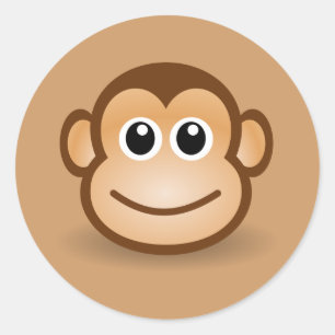 Adesivo 76-Grátis-Cartoon-Macaco-Clipart-Ilustração C