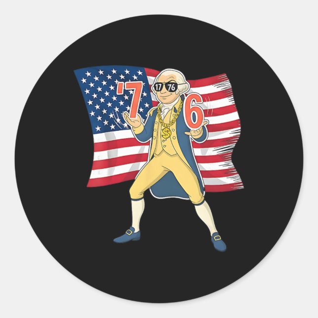 Adesivo 76 Maior Que 67 Meme Engraçado Thomas Jefferson EU (Frente)