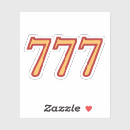 Adesivo 777 Angel Number Luck