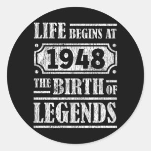 Adesivo 77 Anos De 1948 Nascimento Da Legenda 77.O Anivers