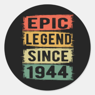 Adesivo 77 Anos De Idade Dia 1944 Legenda Epic 77. º Aniv