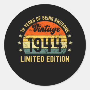 Adesivo 78.a edição limitada de aniversário 1944, 78 an