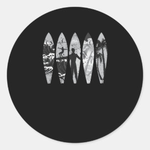 Adesivo 78.Placas surfadoras Surfer Palm Tree Surfboard S