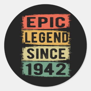 Adesivo 79 Anos De Idade Dia 1942 Legenda Epic 79º Aniver