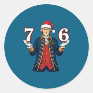 Adesivo 7-6 6-7 George Washington Papai Noel 67 Meme Diver