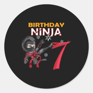 Adesivo 7 Birthday Birthday Ninja Birthday Festa de Costum