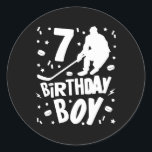Adesivo 7 Birthday Boy Ice Hockey Kids 7 Anos Festa<br><div class="desc">7 Birthday Boy Ice Hockey Kids 7 Anos de Festa Dotada</div>
