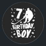 Adesivo 7 Birthday Boy Ice Hockey Kids 7 Anos Festa<br><div class="desc">7 Birthday Boy Ice Hockey Kids 7 Anos de Festa Dotada</div>