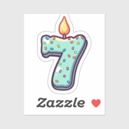 Adesivo 7 Birthday Sticker