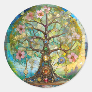 Adesivo 7 Chakra Blossoming Tree Of Life