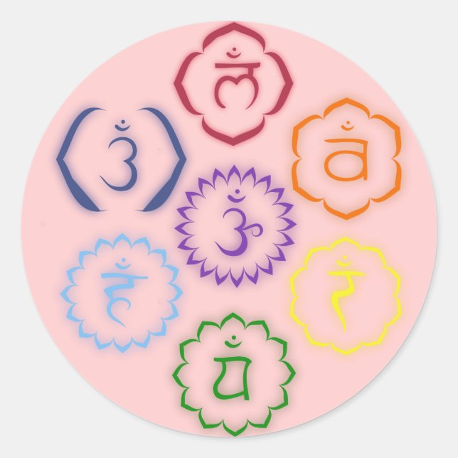 Adesivo 7 Chakras em um Círculo (Frente)