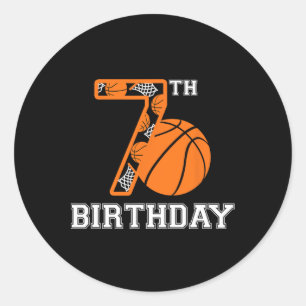 Adesivo 7 De Aniversário De Bysketbyll Para Crianças Menin