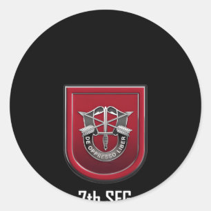 Adesivo 7 Especial Força Sfg Beret Crest Unidade Flash