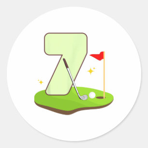 Adesivo 7 Golf Birthday Golfer 7 Anos Festa De Dia Ki