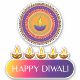 Adesivo #7.Happy Diwali, o festival de luzes da Índia