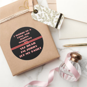 Adesivo 7 palavras para um Casamento longo e feliz