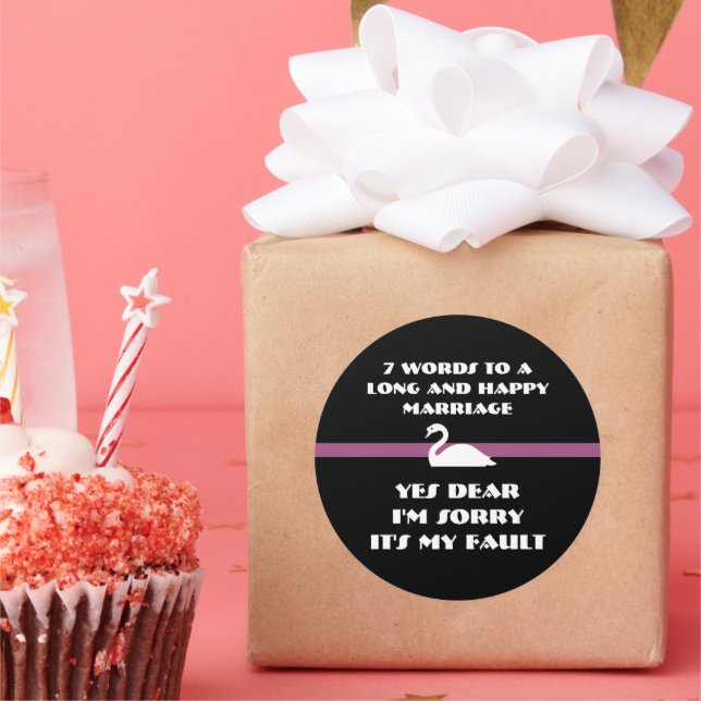 Adesivo 7 palavras para um Casamento longo e feliz (Festa)