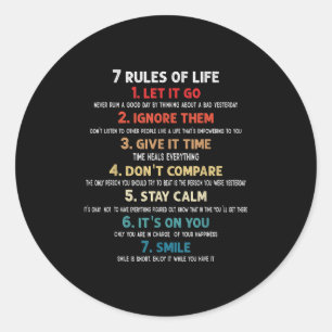 Adesivo 7 Regras De Vida Citações Motivacionais Para Homen