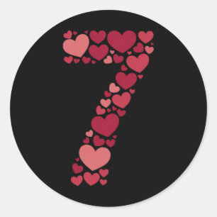 Adesivo 7 Romântico 67 Padrão de Coração Tendência de Amor