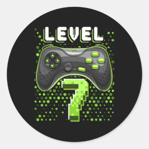 Adesivo 7 Video Game Controller 7 Birthday Gamer Gift Bo